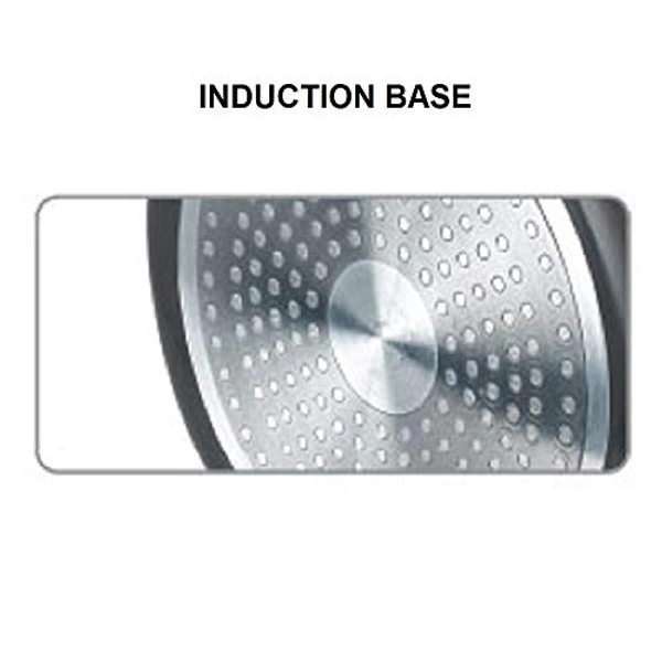 TTK PRESTIGE Prestige Hard Anodised Cookware Lifetime Induction Base Sauce Pan, 200mm, Black