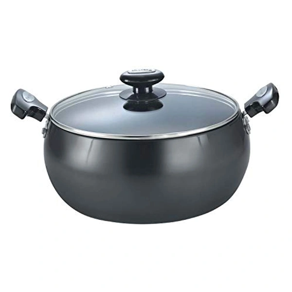 TTK PRESTIGE Prestige Hard Anodised Cookware Lifetime Induction Base Sauce Pan, 240mm, Black