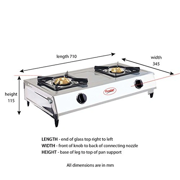 Prestige Gas Stove Two Burner Agni