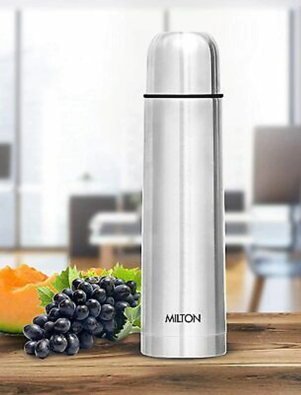 Milton Thermosteel Flip Lid Flask, 350 milliliters, Silver