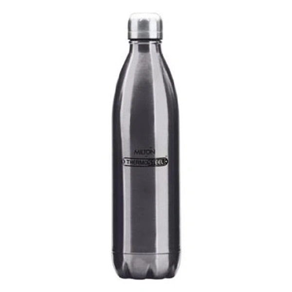 Milton Duo DLX 1000 Thermosteel 24 Hours Hot and Cold Water Bottle, 1 Litre, Silver