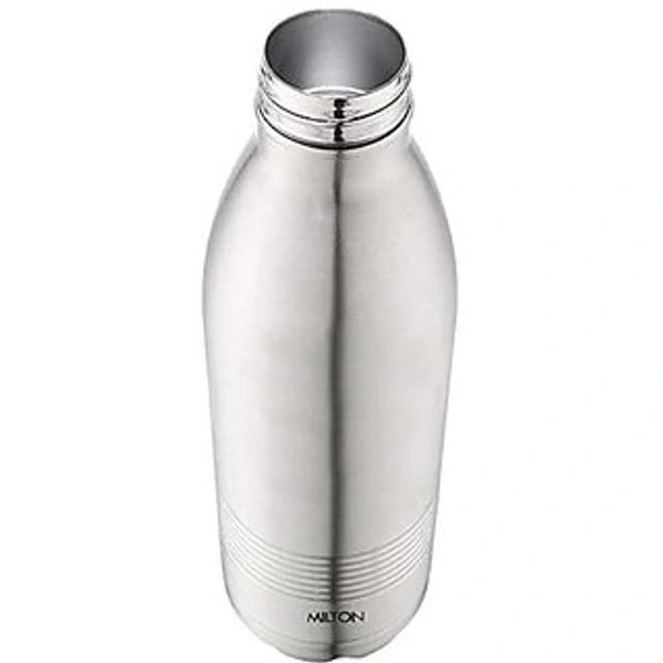 Milton Duo DLX 1000 Thermosteel 24 Hours Hot and Cold Water Bottle, 1 Litre, Silver