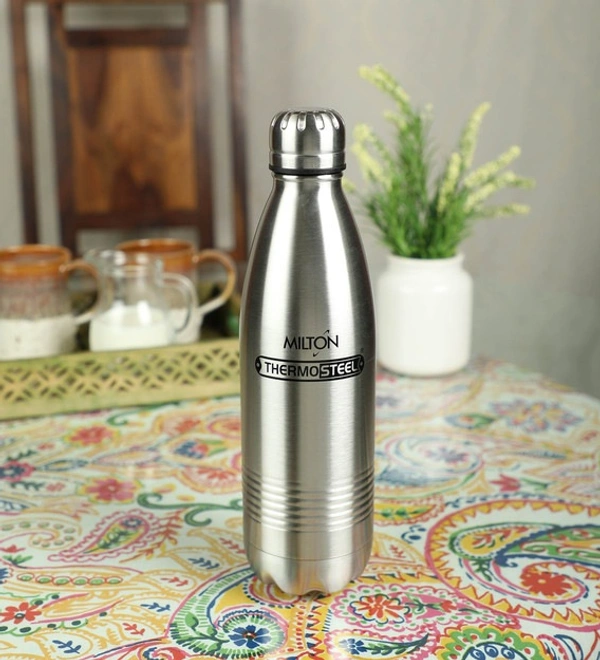 Milton Duo Dlx Thermosteel Bottle, 750 ml, Steel Plain