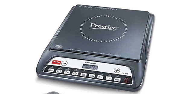 TTK PRESTIGE Prestige Induction Cooktop Pic 20.0 With Omega Deluxe Byk Set 3 Pc Set,Black