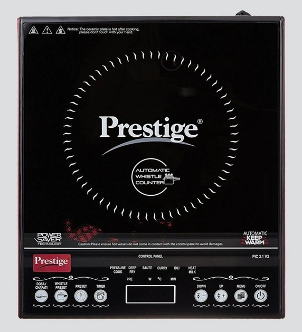TTK PRESTIGE Prestige PIC 3.1 V3 2000-Watt Induction Cooktop with Touch Panel ( Black )