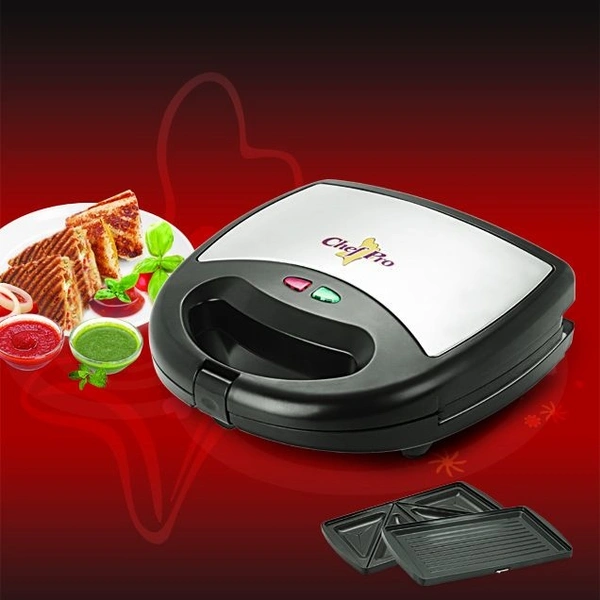 Chefpro Chef Pro CPS822 2-in-1 Sandwich Maker and Grill (Black)