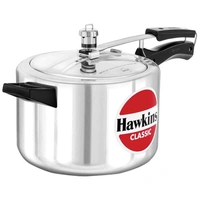 Hawkins Cooker Hawkins Classic Pressure Cooker, 5 Litre, Silver (CL50)