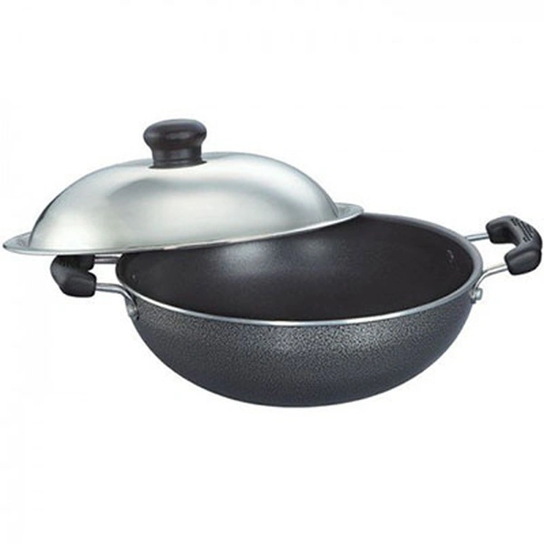 TTK PRESTIGE Prestige Omega Select Plus Non-Stick Flat Base Kadai with Lid, 250cm