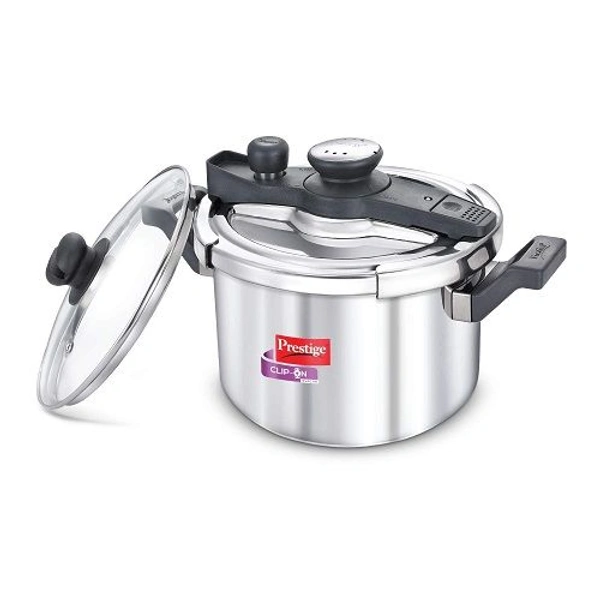 TTK Prestige Ltd Prestige Stainless Steel Svachh Clip-on 5ltr Cooker