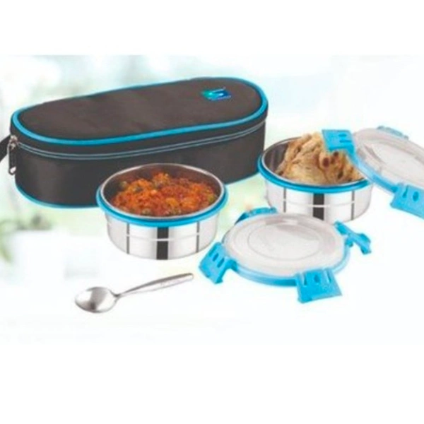 Stenso Verito-2 SS Lunch Box With Smart Lock Container