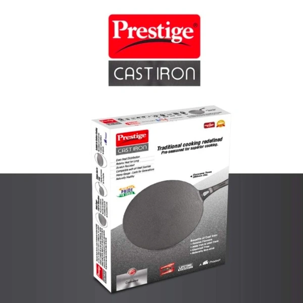 TTK Prestige Prestige Cast Iron Concave Tawa 250mm