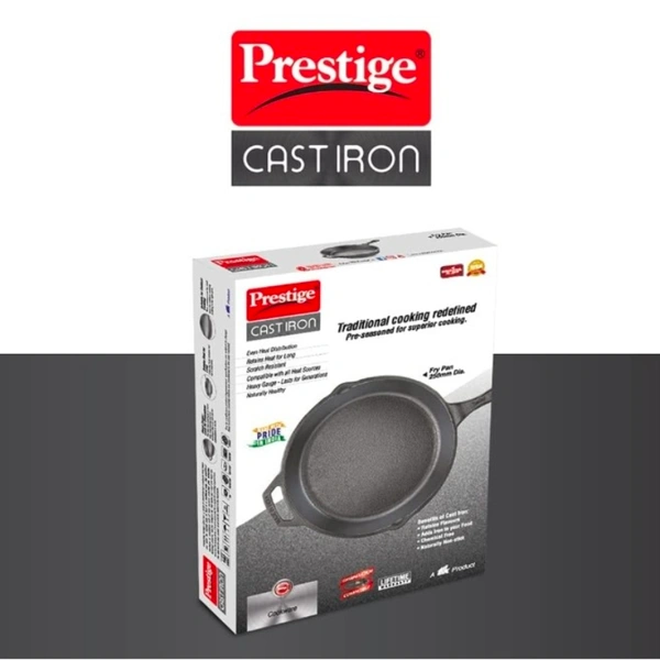 TTK Prestige Prestige Cast Iron Fry Pan, 250 mm