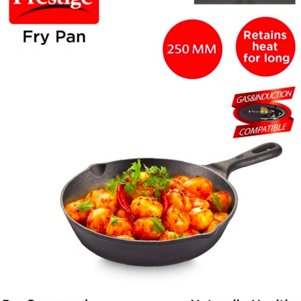 TTK Prestige Prestige Cast Iron Fry Pan, 250 mm