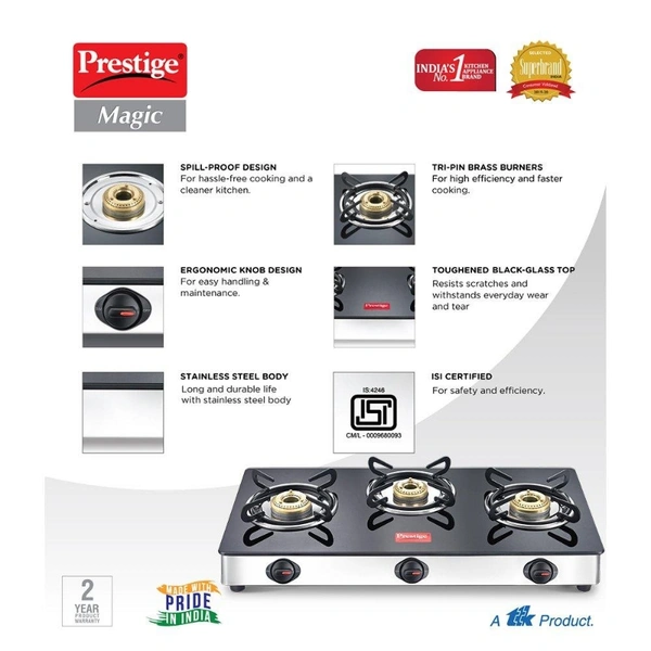 Prestige Magic 3 Burner GTMC 03SS