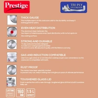 Ttk Prestige TriPly Splendor Sauce Pan 160mm, 1.5 L