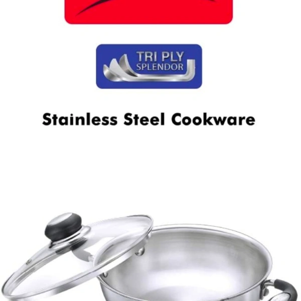 Ttk Prestige Tri Ply Splendor Kadai 220mm, 2.1 litres