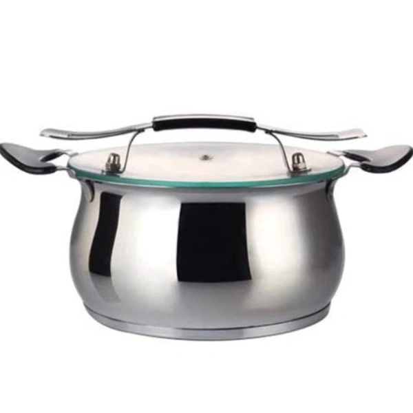 Jindal Krome Casserole with Lid 20cm - Swing Wing Casserole 20cm with glass lid