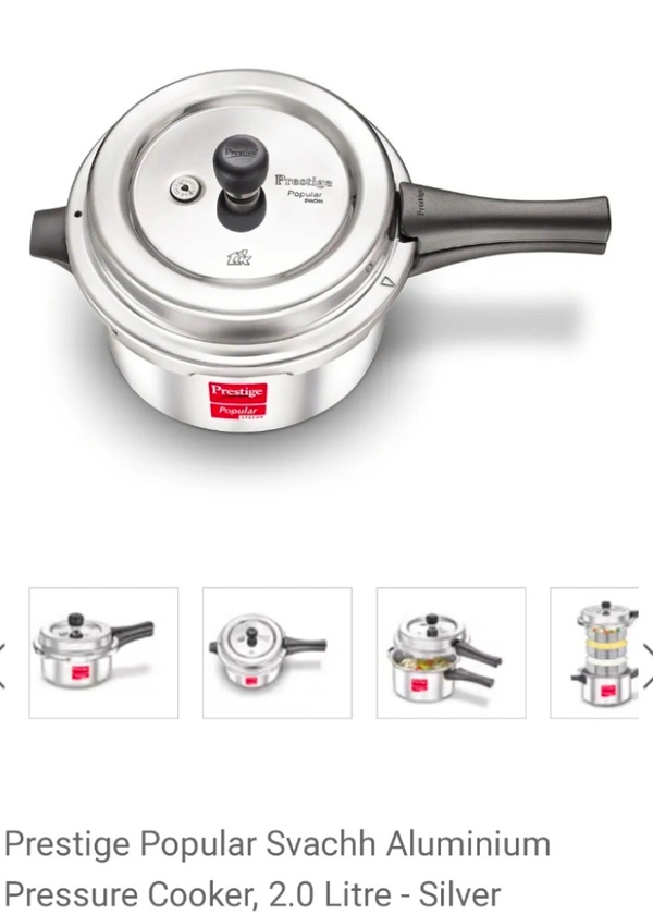 TTK Prestige  Popular Svachh Cooker 1.5l - Svachh Aluminium Pressure Cooker bringd the best cooking experience to your kitchen. Its unique desi