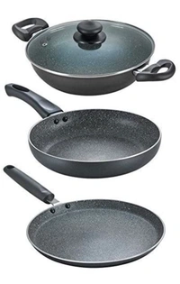 Ttk Prestige Induction Cooktop Pic 20.0 With Omega Deluxe Granite Byk Set 3 Pc Set -  PIC 20 Induction Granite 3pc Se