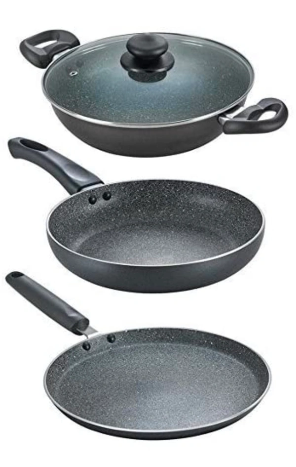 Ttk Prestige Induction Cooktop Pic 20.0 With Omega Deluxe Granite Byk Set 3 Pc Set -  PIC 20 Induction Granite 3pc Se