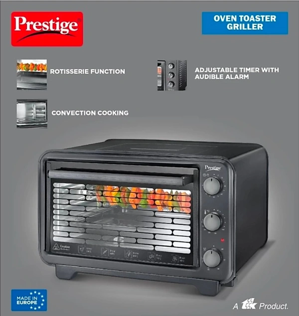 TTK Prestige Oven Toaster Griller with Rotisserie and Convection, 32 L