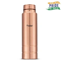 TTK PRESTIGE  Prestige Tattva Copper Water Bottle – TCB 03 (1000 ml) - Made of Pure Copper, Silicone Seal acting for Leak ProofEasy to Carry, Smooth and Glossy Surface,Hea