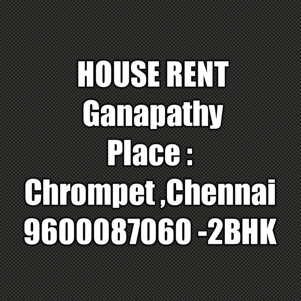 Chrompet  Ganapathy 2bhk