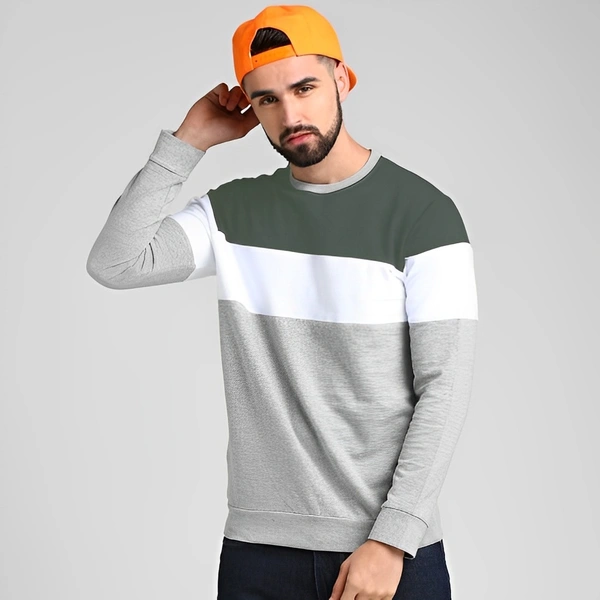 SKITTZZ Full Sleeve Color Block Men Sweatshirt