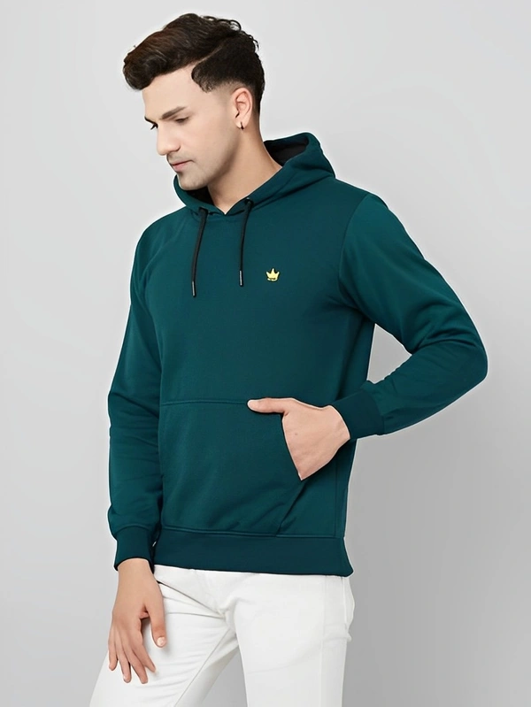 Full Sleeve Solid Men Sweatshirt - Teal, S M L Xl
