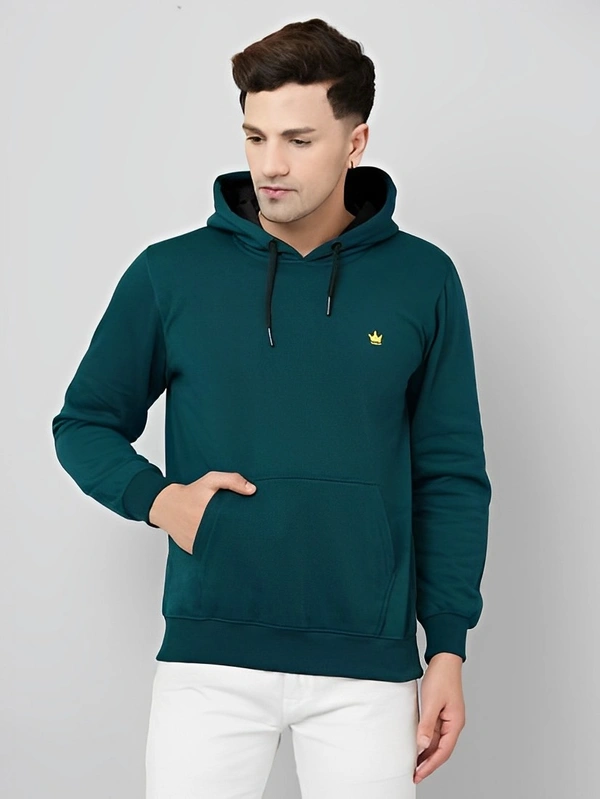 Full Sleeve Solid Men Sweatshirt - Teal, S M L Xl