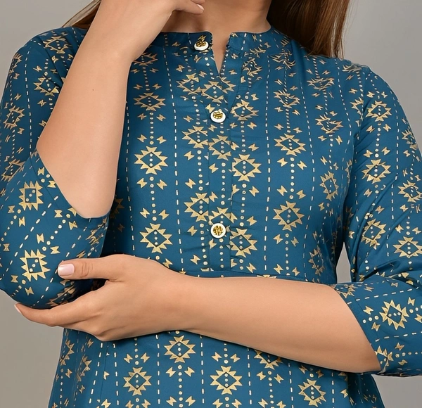 NEW4U Women Printed Anarkali - Royal Blue