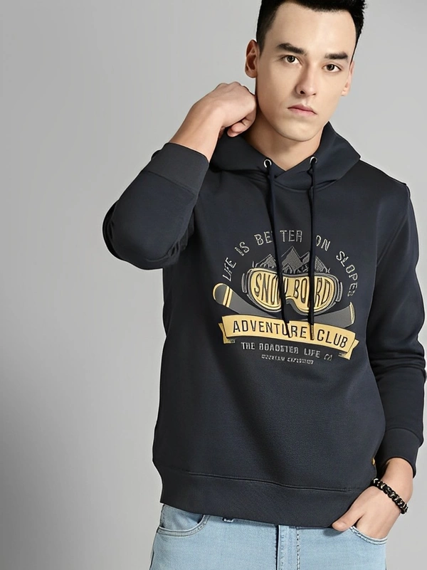 Roadster Full Sleeve Printed Men - Navy Blue, Xl