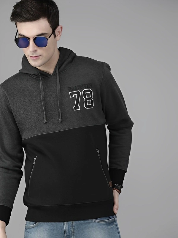 Roadster Full Sleeve Color Block Men - Xl, Black