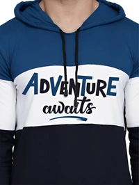 SlowLoris Typography Men Hooded - Ultramarine, S