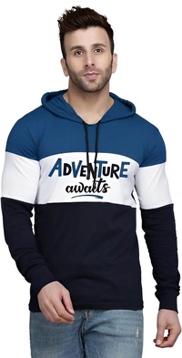 SlowLoris Typography Men Hooded - Ultramarine, S