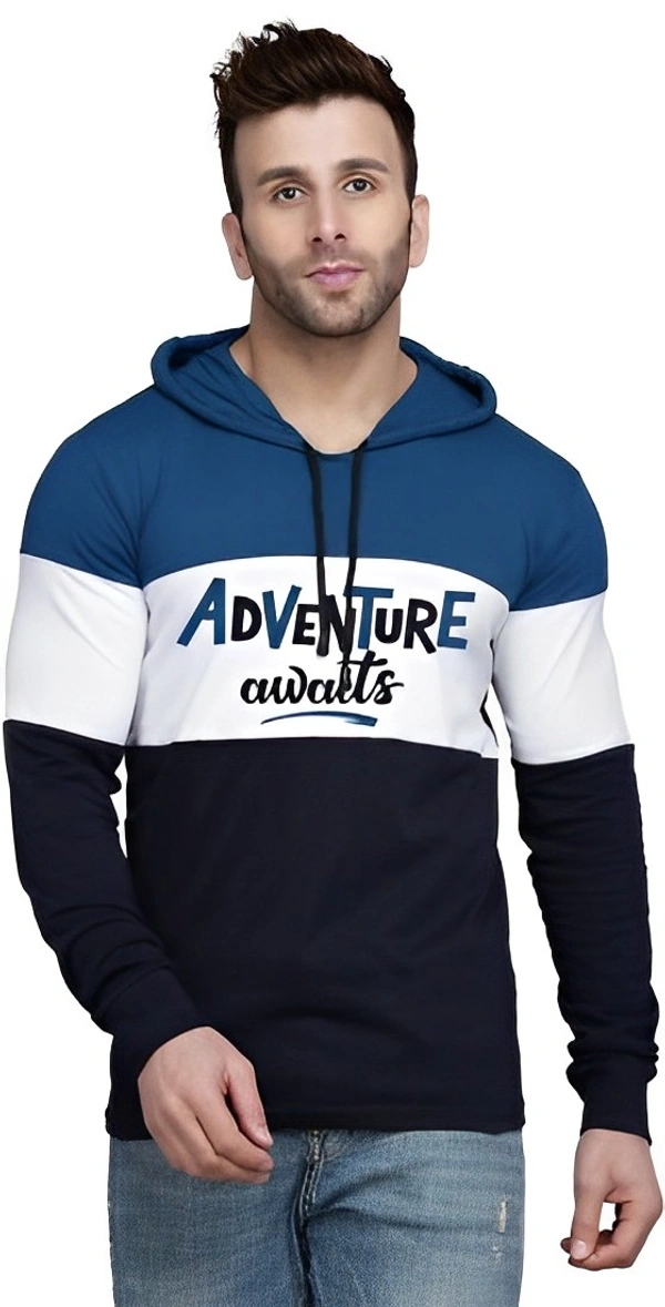 SlowLoris Typography Men Hooded - Ultramarine, S