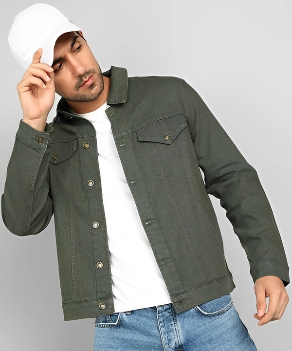 Urbano Fashion Full Sleeve Washed Men Denim Jacket - Xl