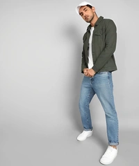 Urbano Fashion Full Sleeve Washed Men Denim Jacket - Xl