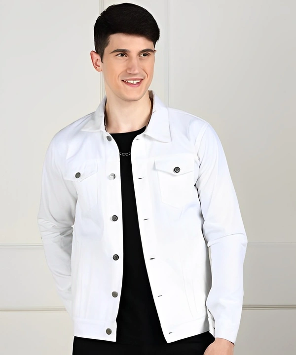MONTREZ Full Sleeve Solid Men Jacket - White, S