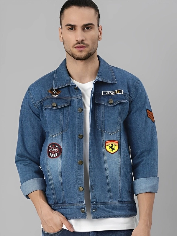 VOXATI Full Sleeve Solid Men Denim Jacket
