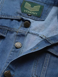 VOXATI Full Sleeve Solid Men Denim Jacket