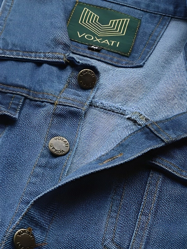 VOXATI Full Sleeve Solid Men Denim Jacket
