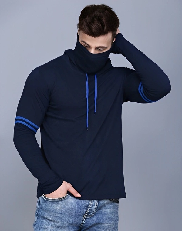 IESHNE LIFESTYLE Full Sleeve Solid Men - Navy Blue