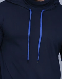 IESHNE LIFESTYLE Full Sleeve Solid Men - Navy Blue