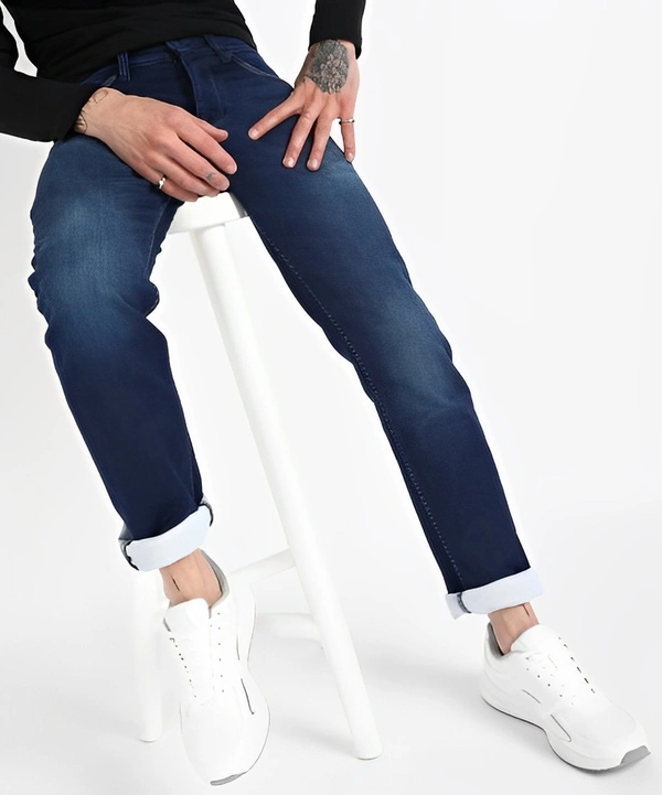 LAWMAN Slim Men Dark Blue Jeans - Blue, 32