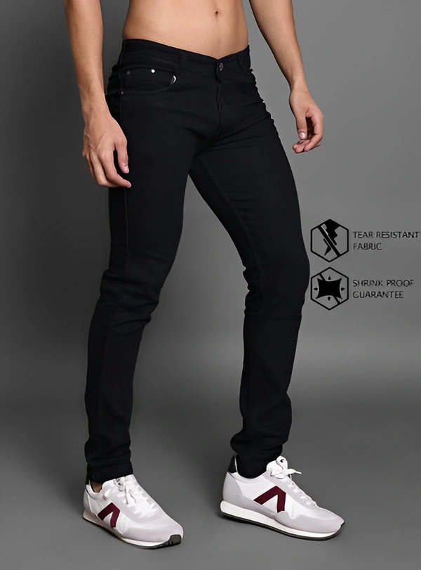 Lzard Regular Men Black Jeans - Black, 30