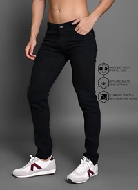 Lzard Regular Men Black Jeans - Black, 30