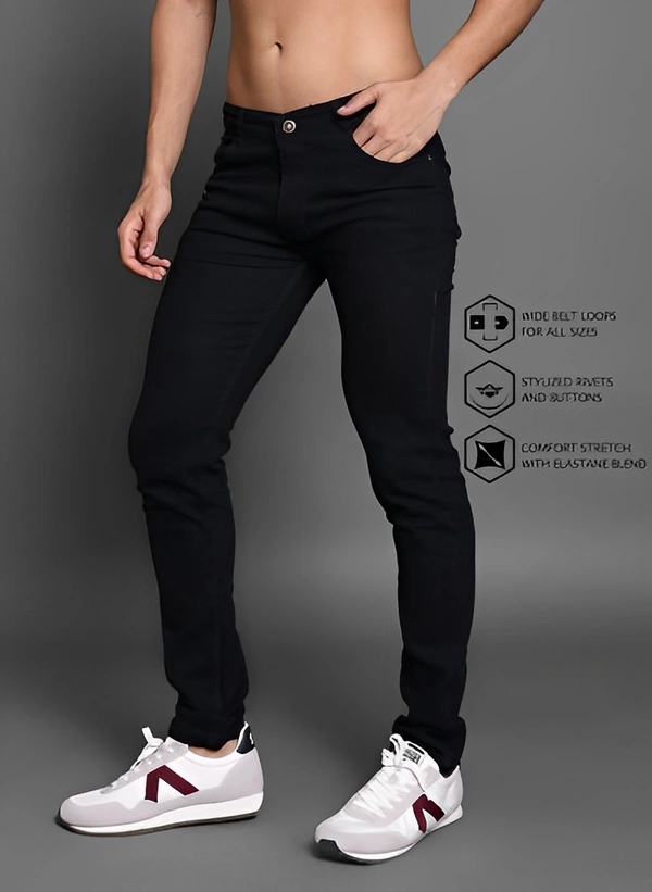 Lzard Regular Men Black Jeans - Black, 30
