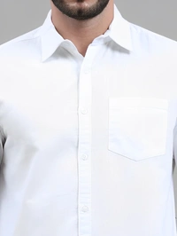 CAMPEUR Men Solid Casual White Shirt - White