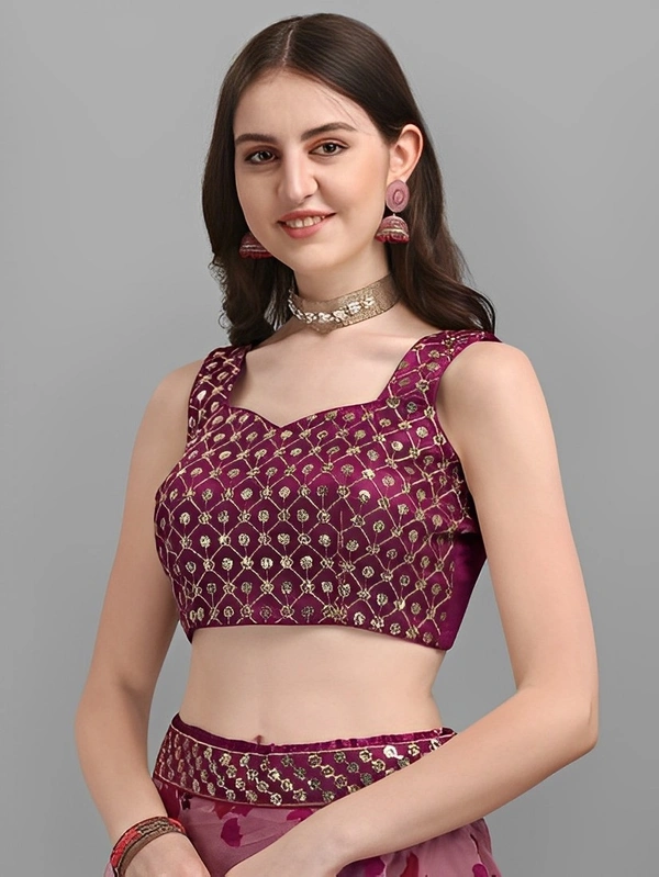Ethnic Yard Digital Print Semi Stitched Lehenga CholiLehenga